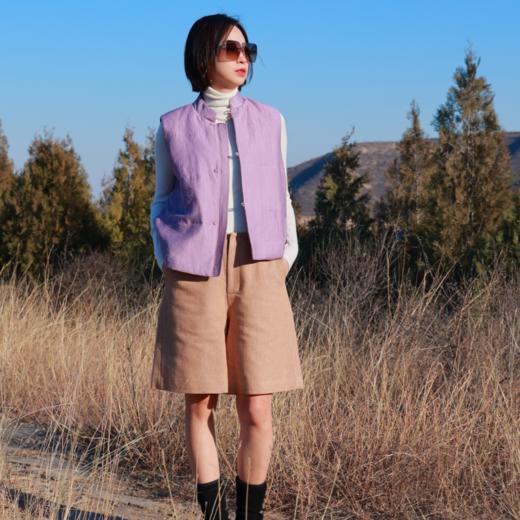 【抖音专属】新中式棉马甲(24802157B-紫府) 商品图1