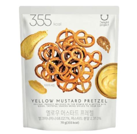 韩国0live young 低卡碱水结芥末味70g 옐로우머스타드프레첼70g 商品图0