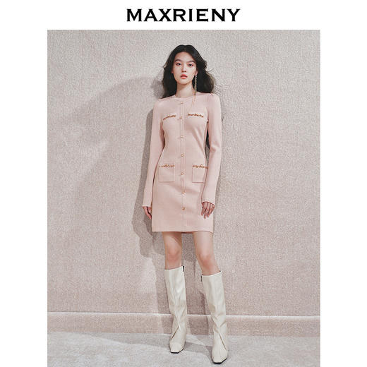 【冬日逸境-商场同款】MAXRIENY精致名媛气质高级感连衣裙(货号:MC85DR794) 商品图1