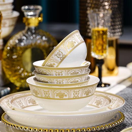 凡瑞斯吉祥金苑42头10人份骨瓷具-YHD 商品图4