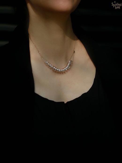 SpoiledBrat Jewelry珍珠斜长石/月光石轨道项链 商品图1