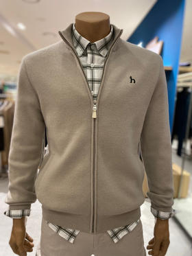 哈吉斯家男士羊毛挂里子开衫