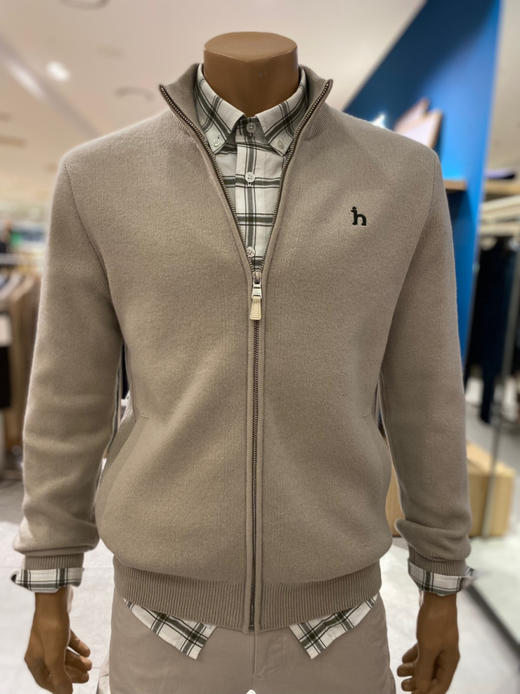 哈吉斯家男士羊毛挂里子开衫 商品图0