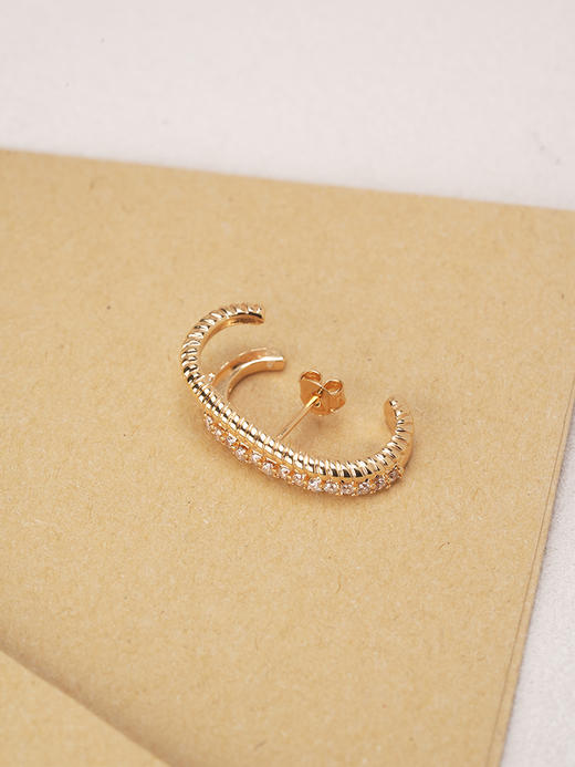 北京仓｜Leo sedim-ARCIS-金色 锆石 耳钉［法国设计师］ 商品图4