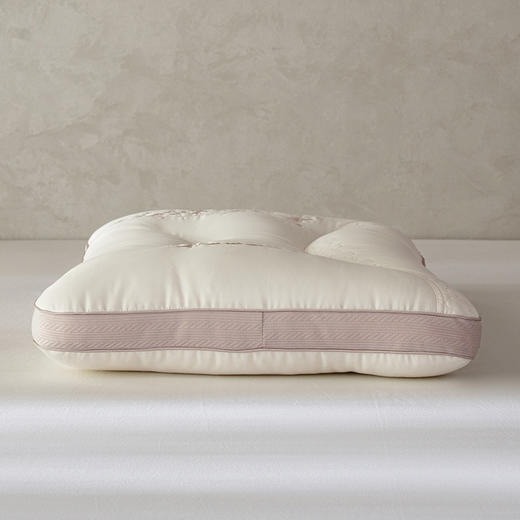 自然醒锦绣桃花枕全棉纯棉粉色桃花刺绣枕头枕芯XK 商品图3