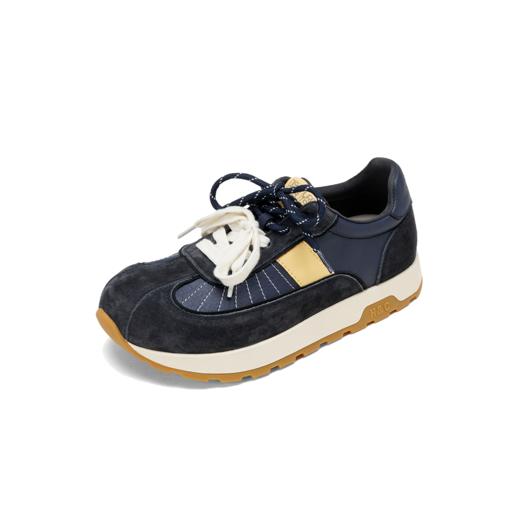 西村名物2025年秋季新款深色系拼色百搭丑萌休闲系带舒适透气牛筋底阿甘鞋运动鞋T25CM32021 商品图9