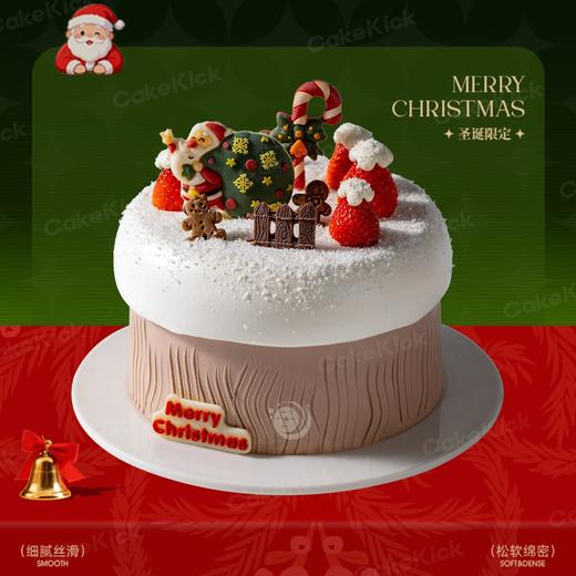 6英寸圣诞节动物奶油生日蛋糕5选1 商品图1
