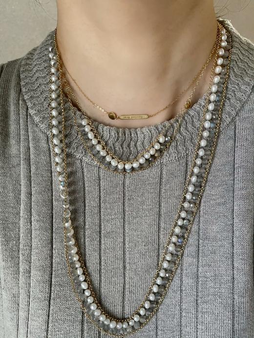 SpoiledBrat Jewelry珍珠月光石轨道长链 商品图6