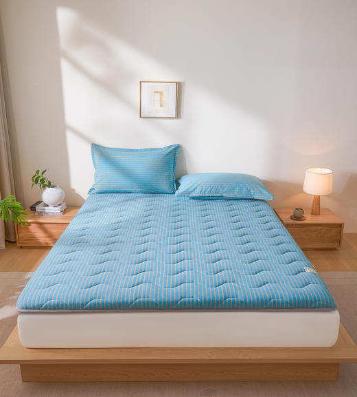 自然醒A类全棉色织水洗棉棉花三明治床垫LN 商品图5