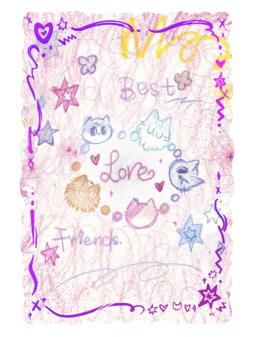 锦江丨马老毛子丨异形烫色明信片 商品图0