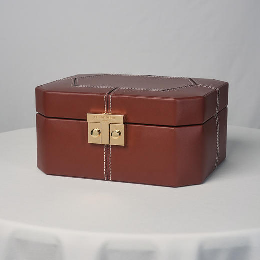 北京仓｜LE TANNEUR-jewellery box with leather-棕色 珠宝首饰盒（小号）［法国设计师］ 商品图1
