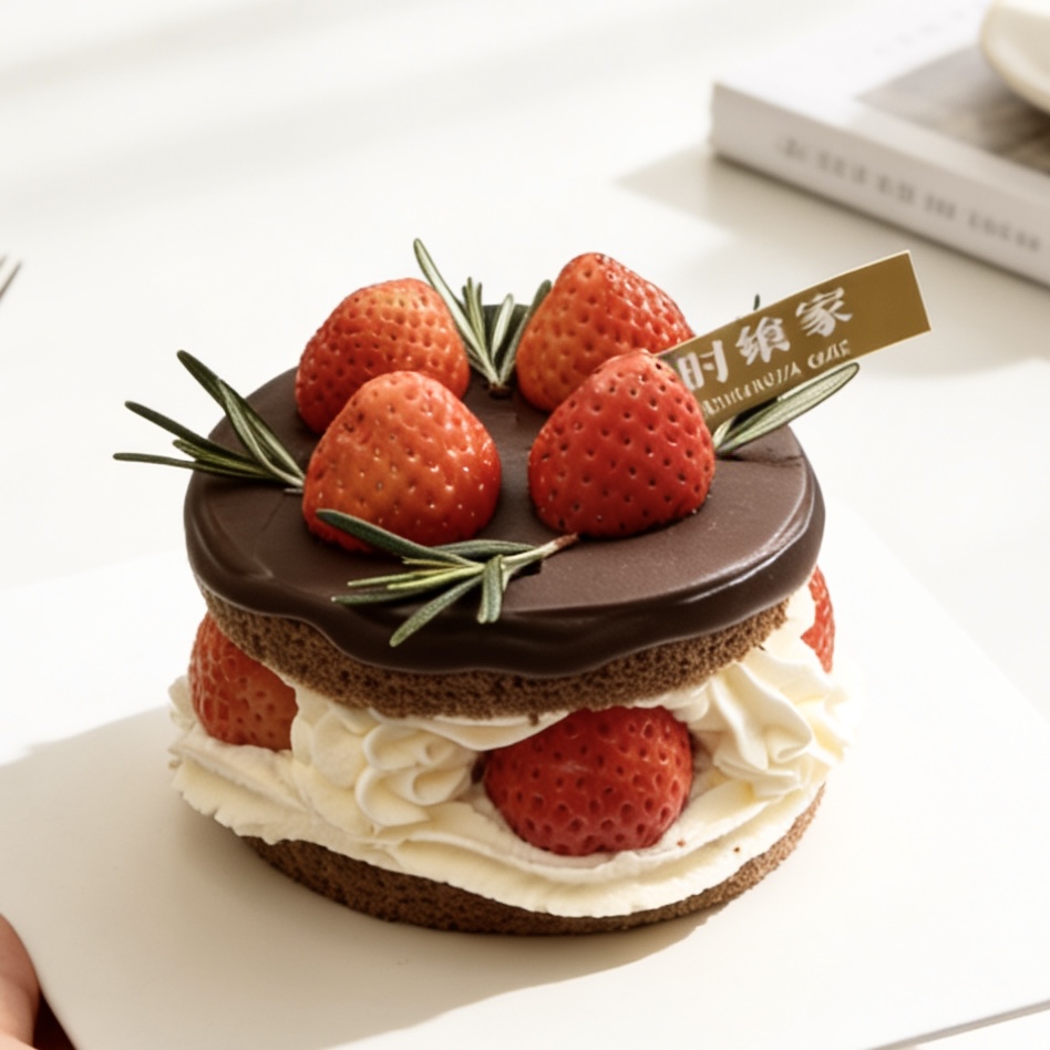 巧克力草莓派 9 整颗新鲜大草莓
