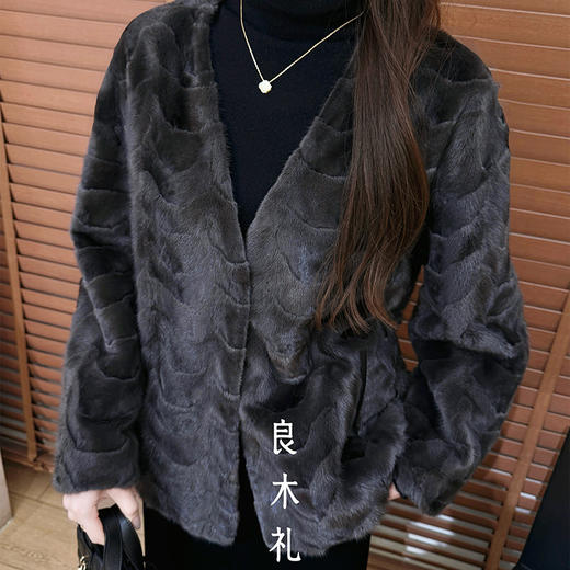 【预售7天】良木礼水貂外套（腰带）（1519） 商品图1