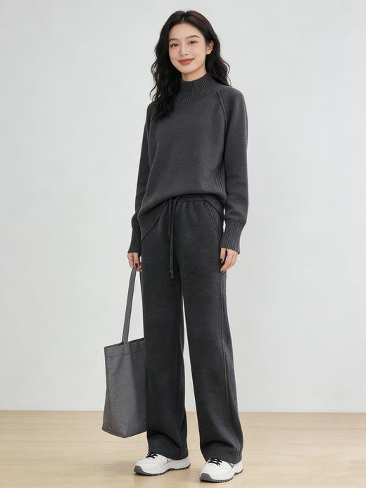 臣禾	【廓形毛衫】100%澳洲羊毛 半高领插肩袖宽松针织衫	JZ254090112 商品图7