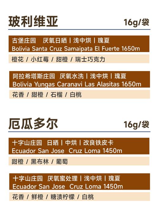 16g小袋豆｜试喝手冲咖啡豆 多风味 商品图6