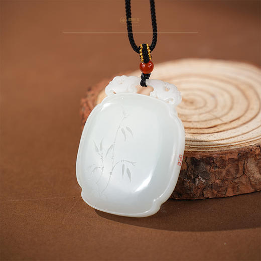 「年礼优选」【绿卿】羊脂玉竹牌（一口价特惠款） 商品图0