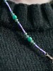 SpoiledBrat Jewelry彩织系列 | 磷灰石绿松石紫色编绳两用项链 商品缩略图3