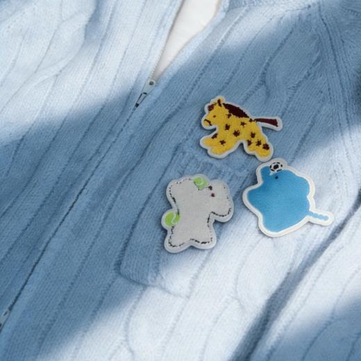 Oneup小动物刺绣胸针 商品图1