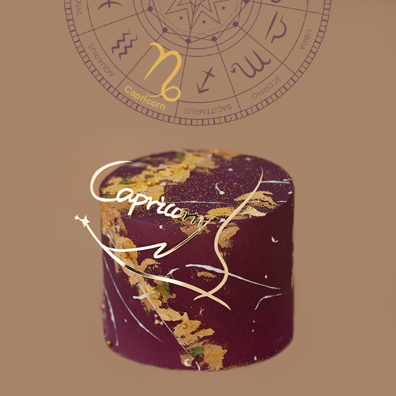 即将下架！2025新版「摩羯座」车厘子金黄度思巴斯克芝士味蛋糕 | 十二星座唯美星空系列