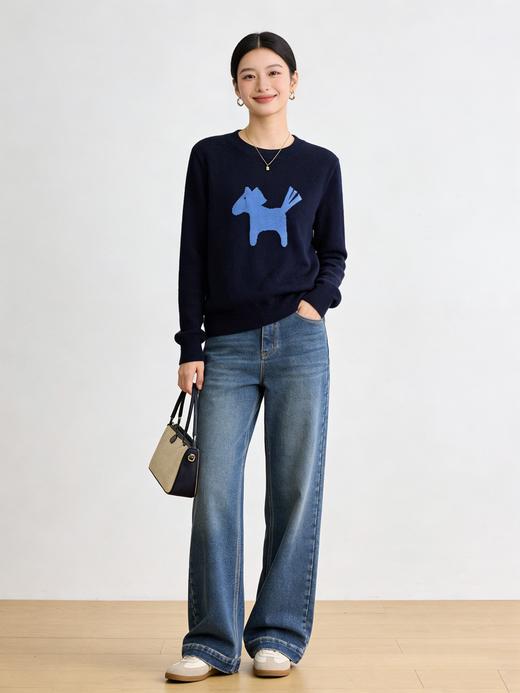 臣禾	【鸿运毛衫】马年限定 100%绵羊毛 本命年新年氛围感针织衫	JZ254090196 商品图5