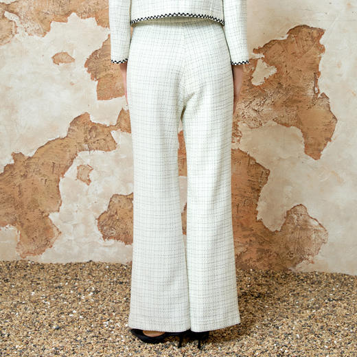 EITIE爱特爱气质高腰显瘦通勤小香风直筒裤春季新款8105801 商品图5