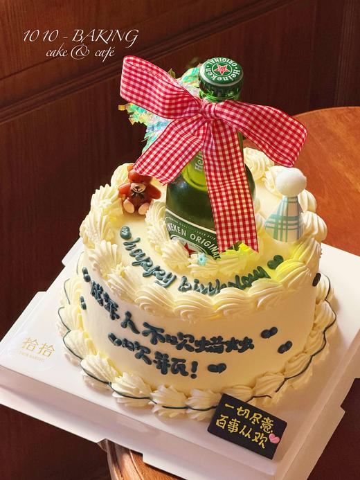 「成年人不吹蜡烛~吹瓶」喜力啤酒搞怪系列·100%动物奶油（附图6寸·提前8小时预订） 商品图2