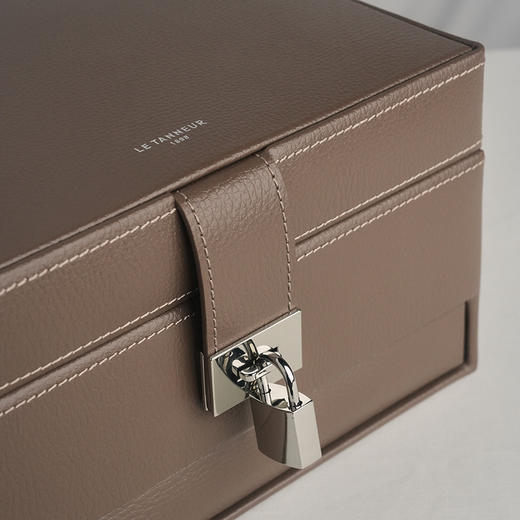 北京仓｜LE TANNEUR-MEDIUM AUTOMATIC-中号 自动开启 珠宝盒（灰褐色）［法国设计师］ 商品图3