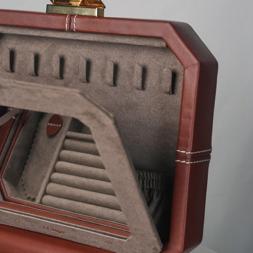 北京仓｜LE TANNEUR-jewellery box with leather-棕色 珠宝首饰盒（小号）［法国设计师］ 商品图5