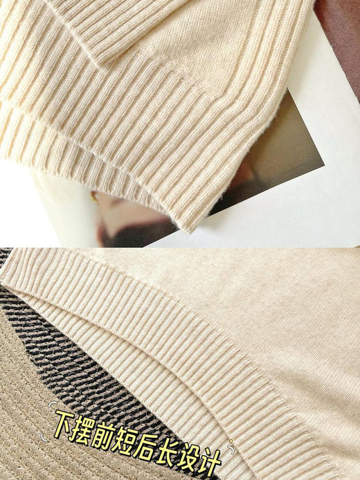 臣禾	【廓形毛衫】100%澳洲羊毛 半高领插肩袖宽松针织衫	JZ254090112 商品图8