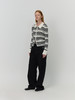 条纹撞色毛衣开衫 商品缩略图0