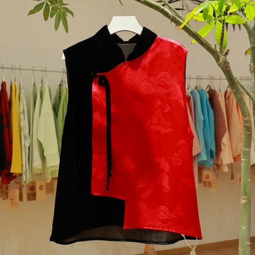 【抖音专属】立领马甲(24804977-绀蝶) 商品图0