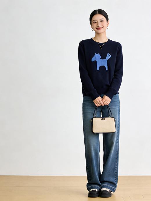 臣禾	【鸿运毛衫】马年限定 100%绵羊毛 本命年新年氛围感针织衫	JZ254090196 商品图4