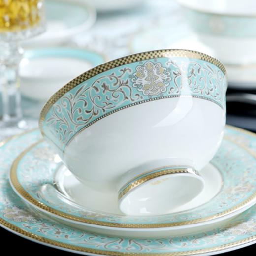 品物攸宜蓝色多瑙河10人52头骨瓷餐具 商品图1