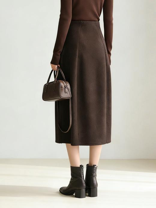 臣禾	【立裁花苞裙】羊毛混纺百搭显瘦A字松紧腰半身裙	JZ254030275 商品图3