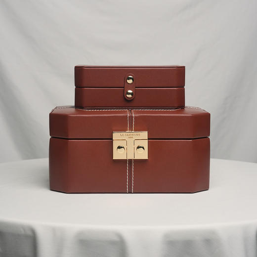 北京仓｜LE TANNEUR-jewellery box with leather-棕色 珠宝首饰盒（小号）［法国设计师］ 商品图8