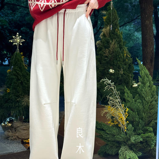 【特价不退换】【预售7天|加绒】良木礼抽绳弯刀裤（1304） 商品图0