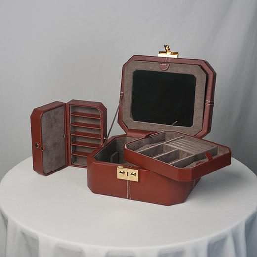 北京仓｜LE TANNEUR-jewellery box with leather-棕色 珠宝首饰盒（小号）［法国设计师］ 商品图7