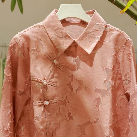 【抖音专属】新中式衬衣(25810164-合欢花) 商品图1