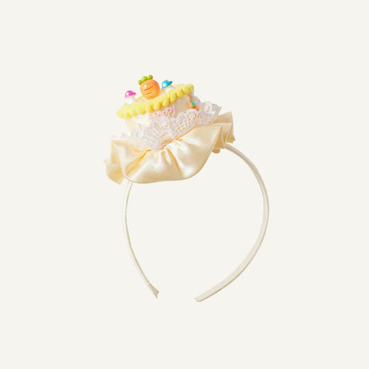 奶黄色蛋糕帽子发箍 商品图0