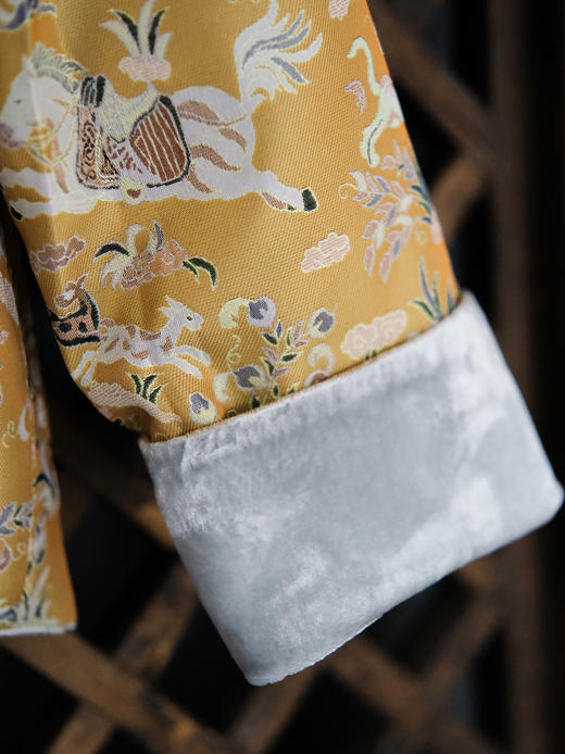 盛唐牡丹 | Kids 蓝灰色马跃新春双穿外套 商品图12