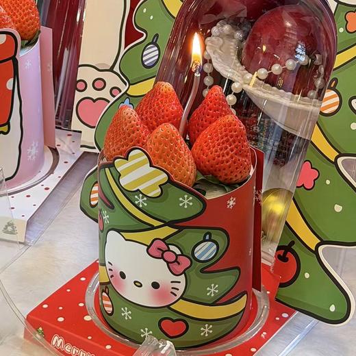 【圣诞限定】圣诞树kitty-草莓蛋糕（约4英寸） 商品图1