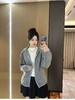 清了！清！不支持退货 自营【超美针织衫】M05撞色外套蓝边开衫针织毛衣外套毛衣-喜出 商品缩略图1