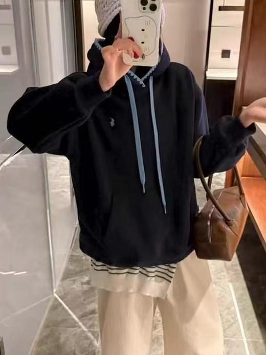 女王节抢购价-不支持退【自营】【自营】🔥🔥🔥奥粒绒【重工刺绣】贝壳绣～冬季厚款精致刺绣连帽卫衣-喜出 商品图1