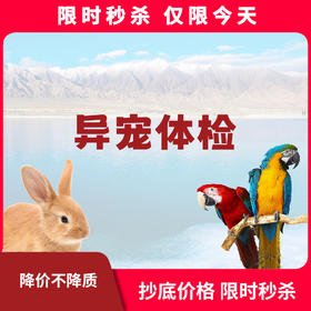限时秒杀丨异宠体检（不限制品种）