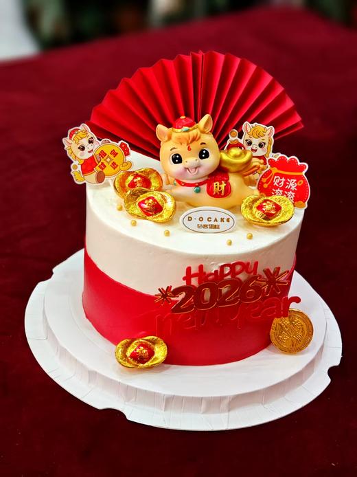 2026“马到财来”（提前5小时预定）蛋糕上面的元宝和金币是巧克力可食用 商品图1