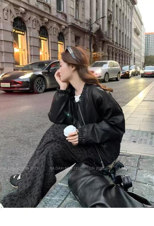 女神节2026促→【自营】🔥🔥🔥加绒【爆款休闲裤】豹纹加绒～8730拼色腰头豹纹直筒裤冬季加绒休闲裤-喜出 商品图3