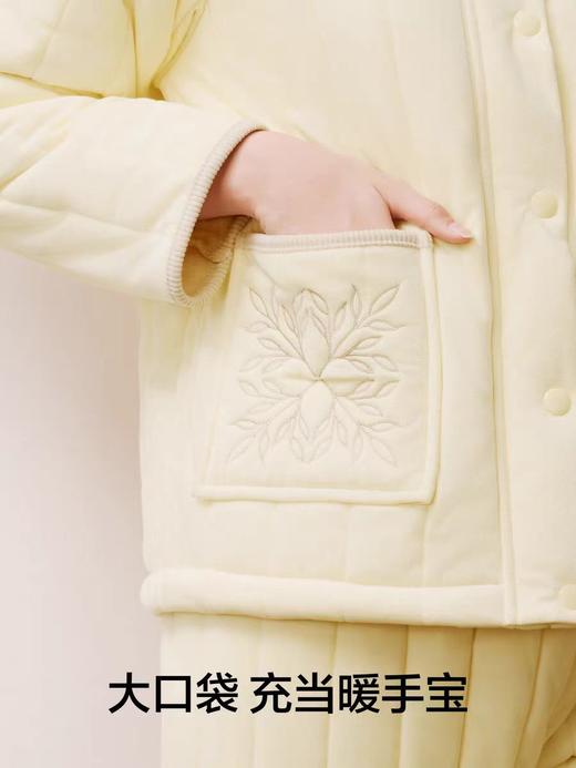 【泡芙家居服】有棵树夹棉睡衣女款三层加绒加厚抗静电2025秋冬家居服套装睡衣男 商品图4