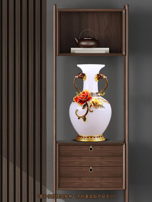 富贵吉祥琉璃花瓶摆件工艺品新房客厅玄关创意家居装饰品乔迁礼品佛罗端斯富贵吉祥大花瓶 商品图3