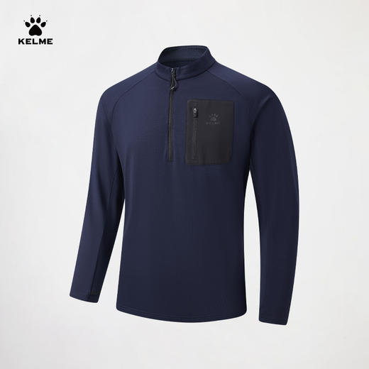 卡尔美男士半开襟长袖T恤6619TX1008 商品图0