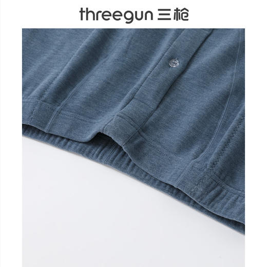 Threegun三枪 华绒热力弹羊绒蚕丝贴护圆领男内衣套-T20095D02 商品图6
